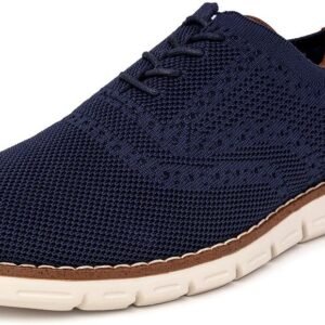 Nautica Men’s Knit Dress Oxford Dress Sneakers: Breathable, Stylish, Lightweight & Comfortable – Ideal for Business or Walking