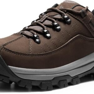NORTIV 8 Men’s Waterproof Hiking Shoes Non-Slip Trekking Trail Shoes Lightweight Durable Outdoor Work Shoes Bluff