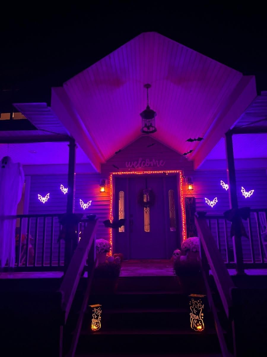 Hompavo 【Upgraded】 LED Flame Light Bulbs, 4 Modes Flickering Light Bulbs with Upside Down Effect, E26/E27 Flame Bulb for Halloween Christmas Party Patio Porch Home Indoor & Outdoor Decorations - 2 - Image 8