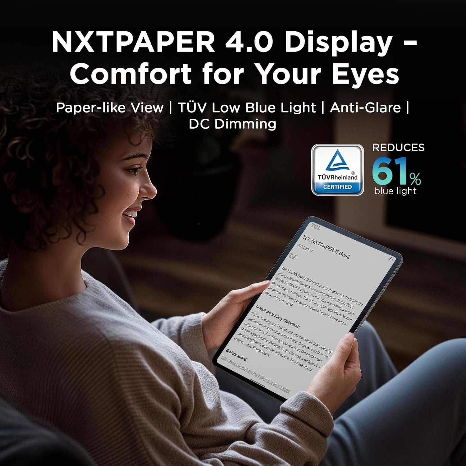 TCL NXTPAPER 11 Gen 2 Android Tablet, 11" Drawing Pad & Digital Notebook, Stylus & Flip Case Included, NXTPAPER 4.0 Display, Android 15, AI Tools, 6+6GB RAM, 64GB Storage, 8000mAh Battery, Gray - Image 4