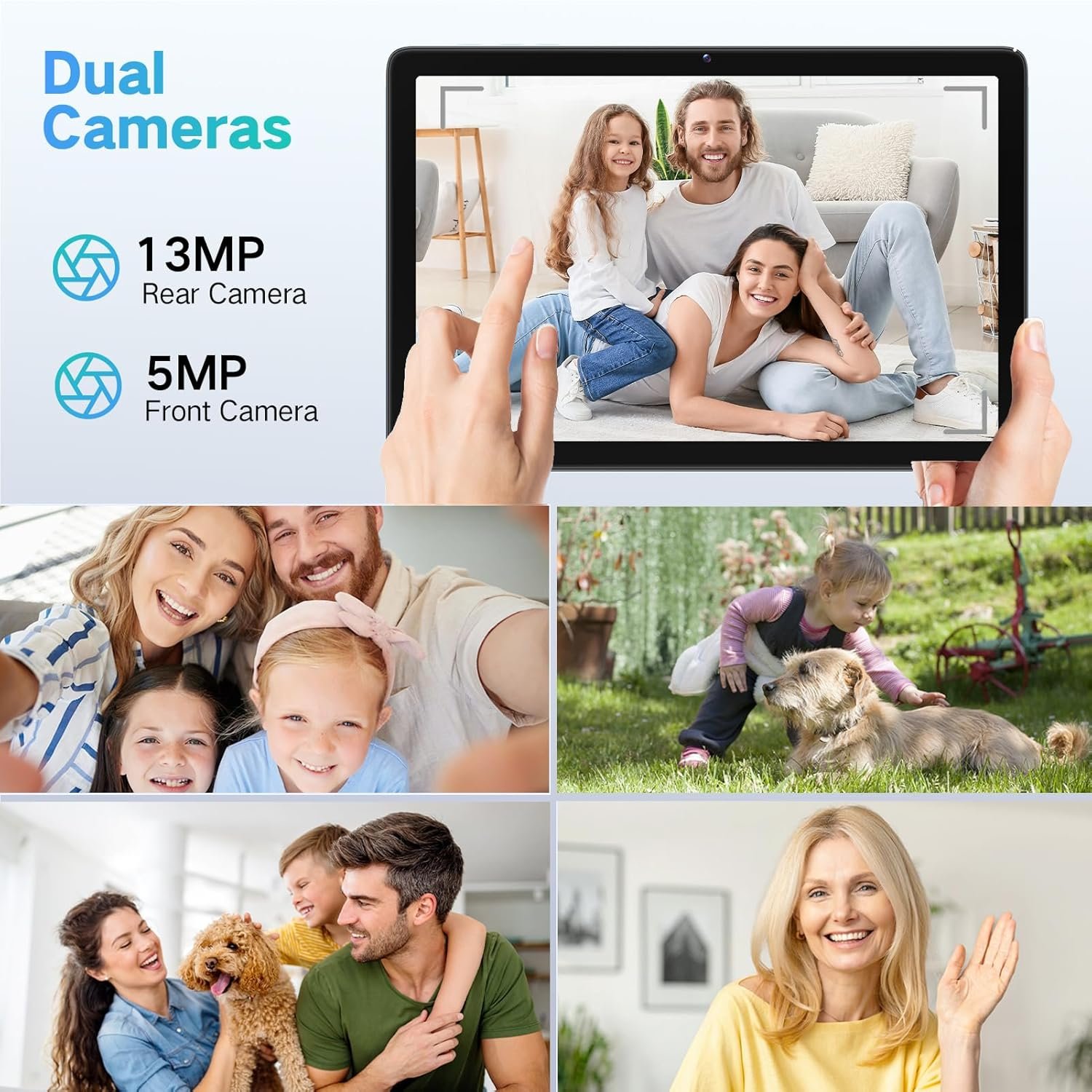 Android 15 Tablet 10.1 Inch - 12GB+128GB Large Screen WiFi Tablets with Octa-Core, HD Touch Screen Tablets with Camera, Long Battery Life, 2025 Tablet PC for Reading, Streaming, Split Screen - Image 8