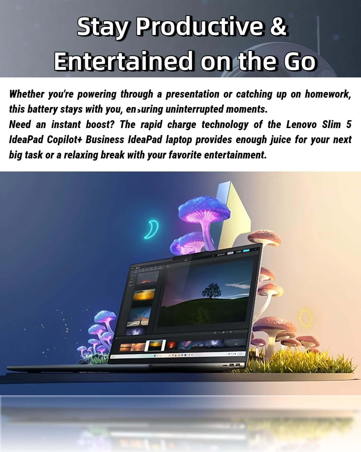 Lenovo IdeaPad Copilot+ Business Laptop - 16" FHD+ Touchscreen - AMD Ryzen AI 7 350(Beat Core 7 150U) - 50 TOPS NPU - Facial Login IR Cam - Backlit KB -Win 11 Pro-Redragon Bundle (64GB DDR5 | 4TB SSD) - Image 5