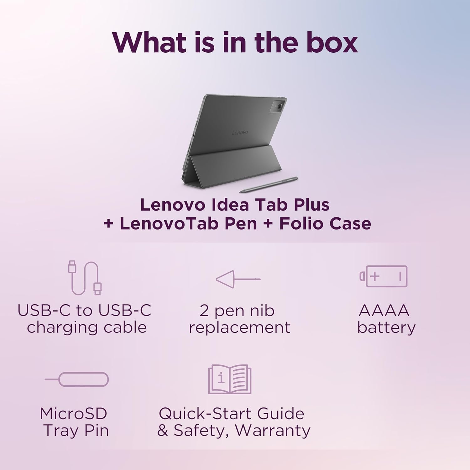 Lenovo Idea Tab Plus - Lightweight Tablet - 12.1″ 2.5K IPS Touchscreen Display - 90Hz - MediaTek Dimensity 6400-8GB Memory - 128GB Storage - Integrated Arm Mali-G57 MC2 Tab Pen & Folio Case - Image 6