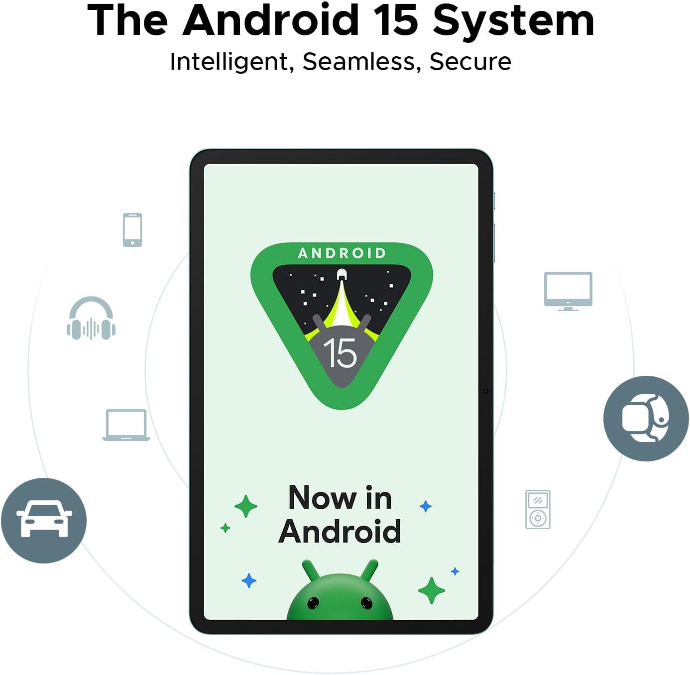 DOOGEE Tab E3+ Android 15 Tablet,Helio G100 Octa-Core,12 inch Tablet,32GB+256GB/TF 2TB,7.5mm Ultra-Thin,90Hz Display,8800mAh,Bluetooth 5.0+5G WiFi,13MP+5MP,Gemini AI/Dual SIM/Face ID/OTG/GPS,Black - Image 7