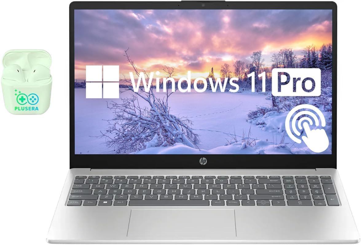 HP 15.6" Touchscreen Business & Student Laptop Computer, 64GB RAM 2.5TB Storage (2TB SSD+512GB Docking Station Set), 6-Cores Intel Core i3, Windows 11 Pro, PLUSERA Earphones, Natural Silver Silver - Image 2