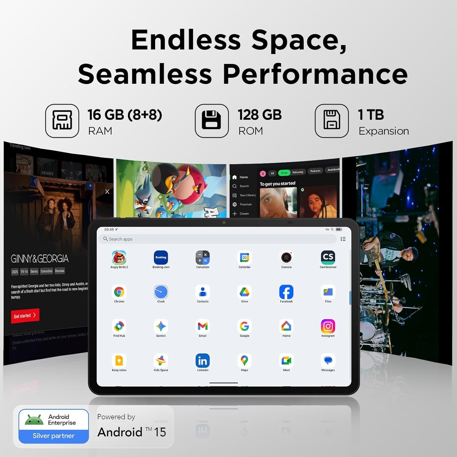 TCL NXTPAPER 11 Gen 2 Android Tablet, 11" Drawing Pad & Digital Notebook, Stylus & Flip Case Included, NXTPAPER 4.0 Display, Android 15, AI Tools, 8+8GB RAM, 128GB Storage, 8000mAh Battery, Gray - Image 7