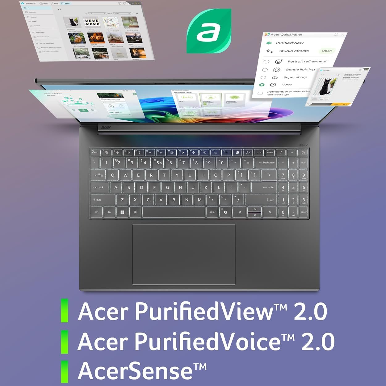 acer Aspire 16 AI Copilot+ PC | 16" WUXGA 120Hz 100% sRGB Display | Snapdragon X | NPU: 45 Tops - GPU: Up to 1.7 TFLOPs | 16GB LPDDR5X | 512GB PCIe Gen 4 SSD | Wi-Fi 7 | A16-11M-X0LW - Image 6
