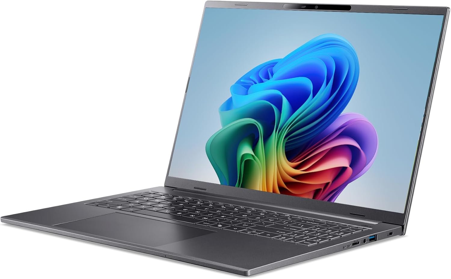 acer Aspire 16 AI Copilot+ PC | 16" WUXGA 120Hz 100% sRGB Display | Snapdragon X | NPU: 45 Tops - GPU: Up to 1.7 TFLOPs | 16GB LPDDR5X | 512GB PCIe Gen 4 SSD | Wi-Fi 7 | A16-11M-X0LW - Image 12