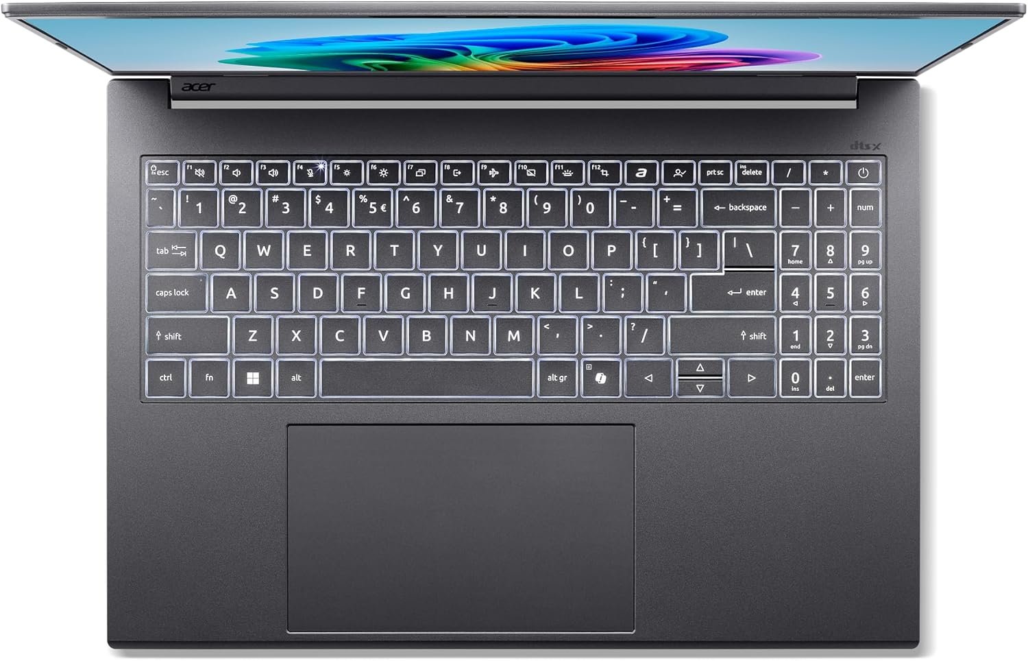 acer Aspire 16 AI Copilot+ PC | 16" WUXGA 120Hz 100% sRGB Display | Snapdragon X | NPU: 45 Tops - GPU: Up to 1.7 TFLOPs | 16GB LPDDR5X | 512GB PCIe Gen 4 SSD | Wi-Fi 7 | A16-11M-X0LW - Image 13