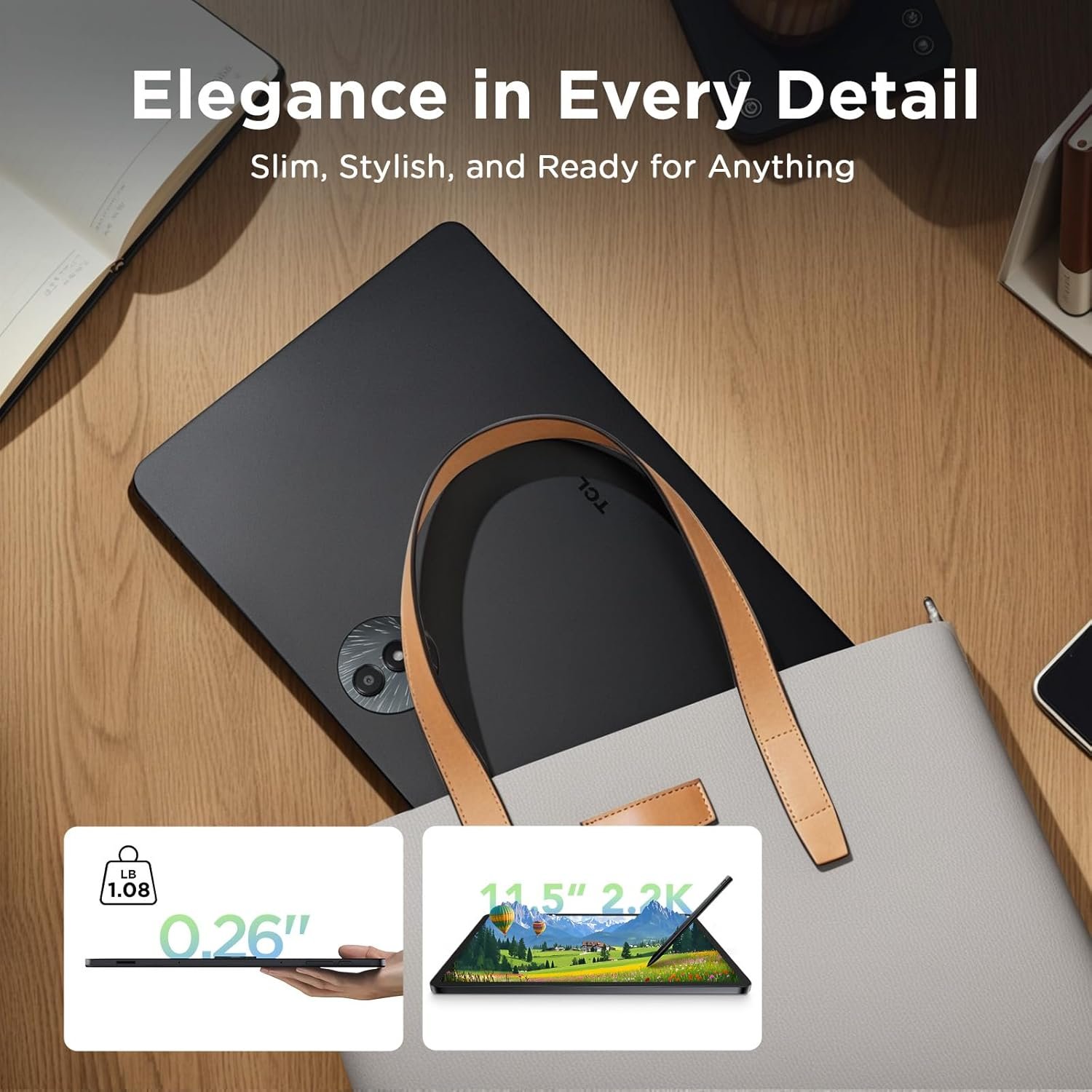 TCL NXTPAPER 11 Plus Android Tablet, 11.5" 120Hz 2.2K Drawing Pad & Digital Notebook, Stylus & Flip Case Included, NXTPAPER 4.0 Display, AI Tools, 8+8GB RAM, 256GB Storage, 8000mAh Battery, Onyx Black - Image 10