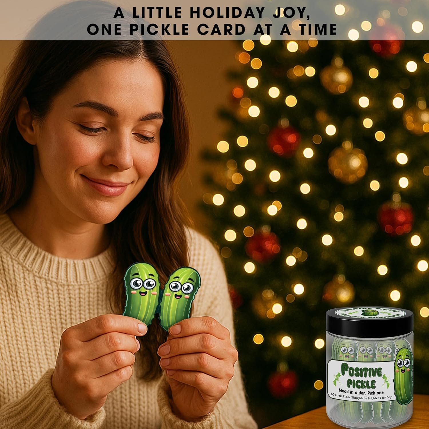 Emotional Supports Pickle Jar, 60 Affirmation Cards for Women, Positive Pickle Gifts, for Women, White Elephant Gifts, Teen Girl Gifts Trendy Stuff, Stocking Stuffers for Teen Girls - Image 3