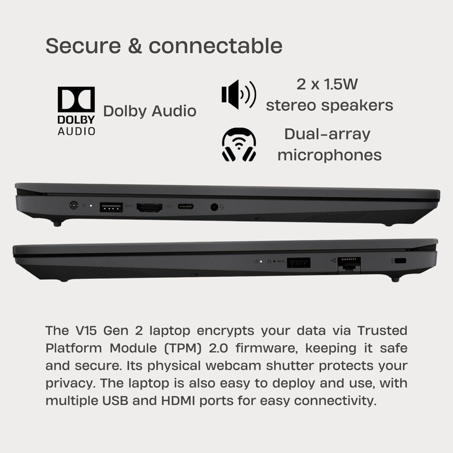 Lenovo Laptop Computer for Business and Student, 15.6" FHD, Intel Dual Core Processor, 32GB DDR4 RAM, 1TB PCIe SSD, WiFi 6, Bluetooth 5.2, Type-C, HDMI, Numeric Keypad, Black, Windows 11 Home - Image 5