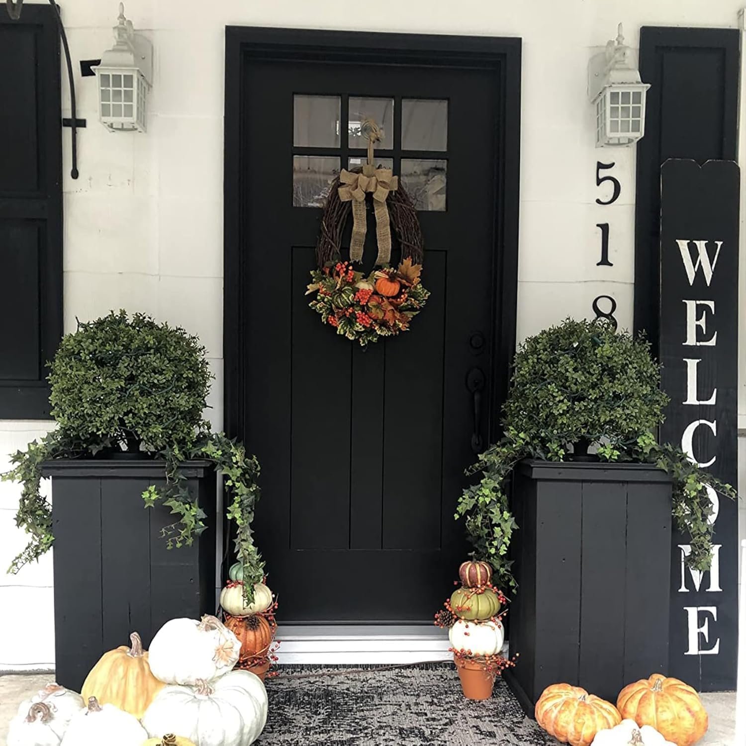 26" T x 17.5" D Artificial Boxwood Trees Set of 2 UV-Resistant Real-Touch Artificial Topiary for Front Porch and Home Décor - Image 6