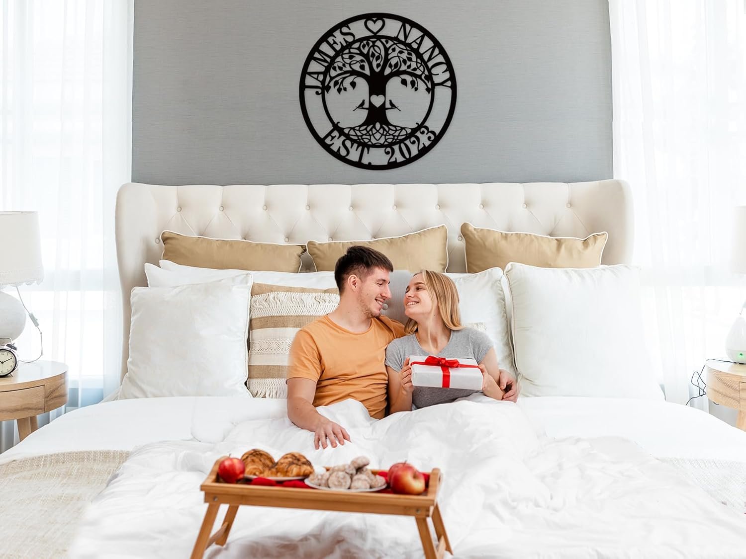 Metal Name Signs Personalized,Personalized Wedding Gifts,Metal Love Birds Signs, Custom Family Name Sign,Last Name Sign for Home,Engagement Anniversary Best Friends Christmas Gifts - Image 5