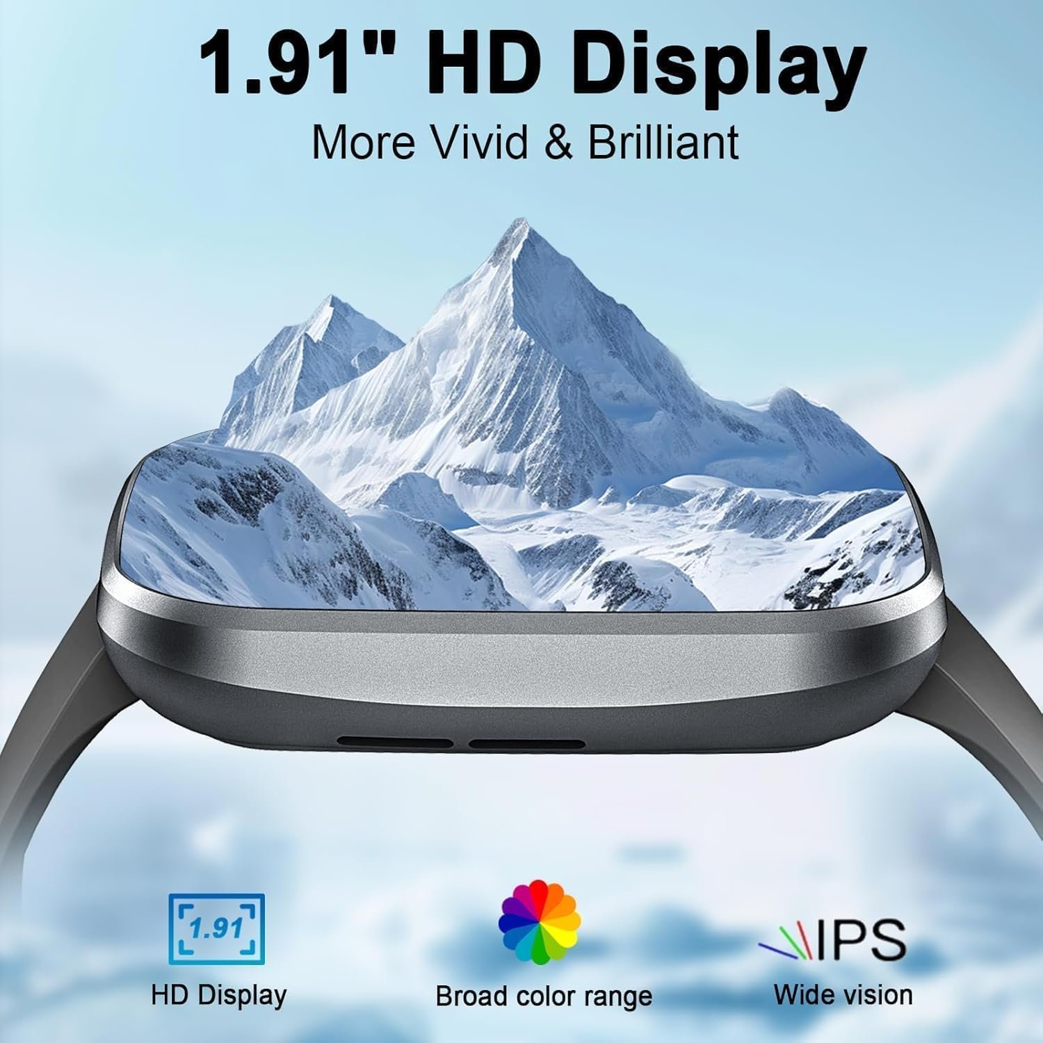 Smart Watch with 1.91" HD Touchscreen Fitness Tracker with Bluetooth Calling, Fitness Watch with Heart Rate/Sleep Monitor, 120+ Sports Modes, IP68 Waterproof Smartwatch for Android iOS - Image 4