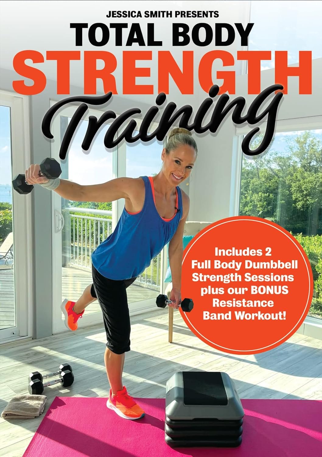 Total Body Strength Training DVD: Two Full Body, Strength Building Dumbbell Workouts plus Bonus Travel Friendly Resistance Band Work Out with Jessica Smith - Image 2