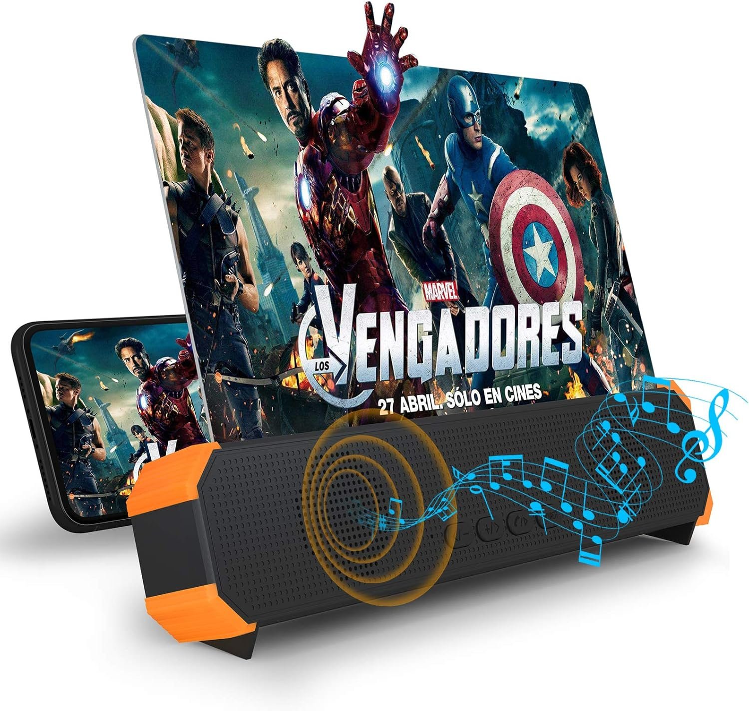 Screen Magnifier, 3D Magnifier Projector Screen, Foldable Phone Stand with Screen Amplifier – Compatible with All Smartphones 12BT - Image 2