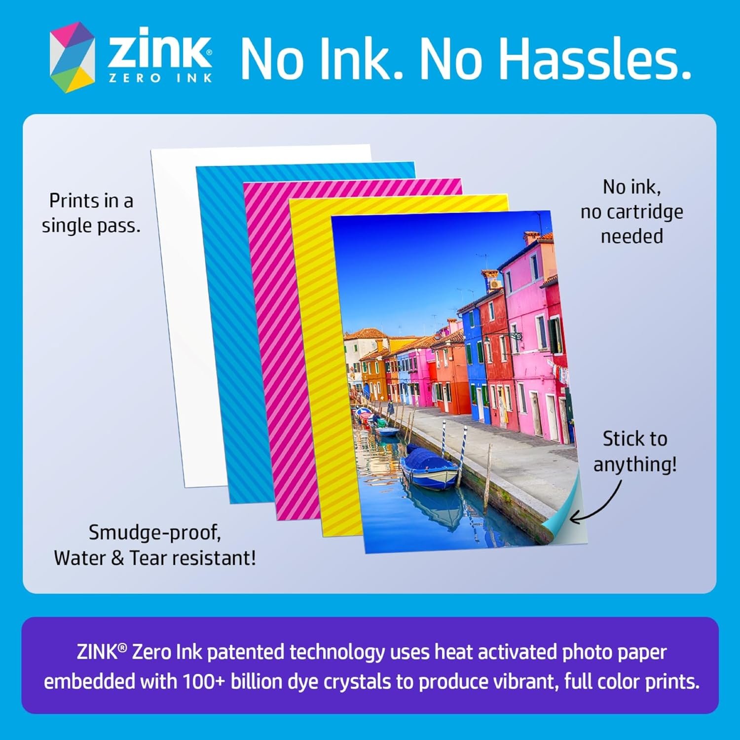 HP Sprocket Select 2.3x3.4 Instant Photo Printer, Print Pictures on Zink Sticky-Backed Paper from Your iOS & Android Device, Portable Printer for Home Use and Travel, Eclipse - Image 6