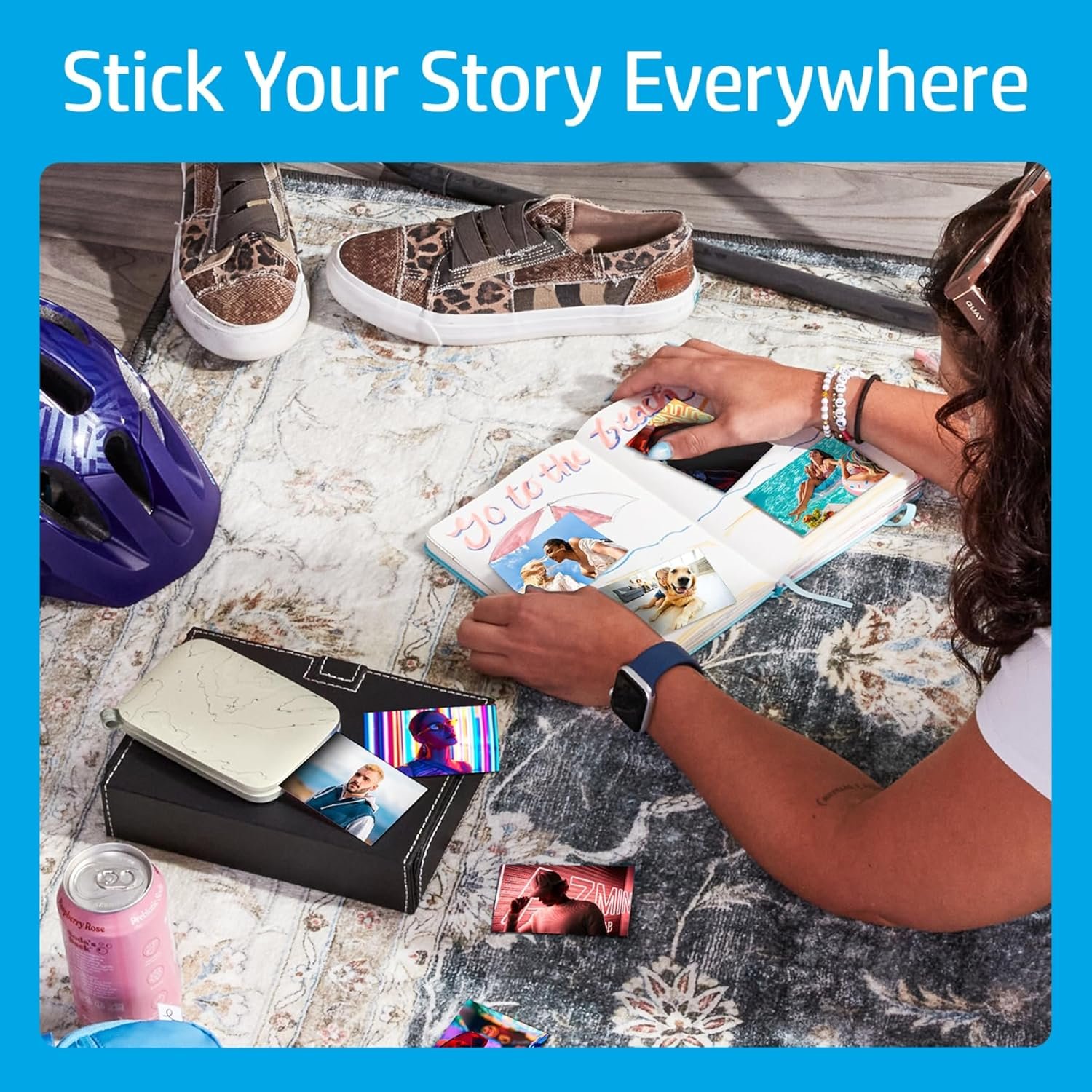 HP Sprocket Select 2.3x3.4 Instant Photo Printer, Print Pictures on Zink Sticky-Backed Paper from Your iOS & Android Device, Portable Printer for Home Use and Travel, Eclipse - Image 8