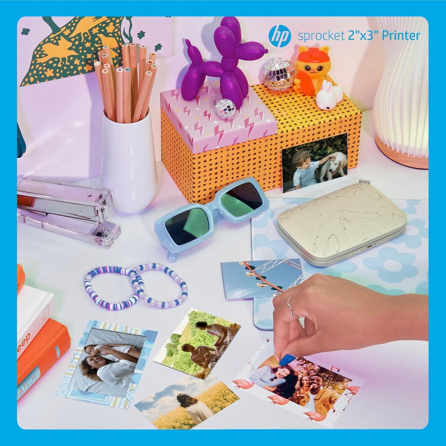 HP Sprocket Select 2.3x3.4 Instant Photo Printer, Print Pictures on Zink Sticky-Backed Paper from Your iOS & Android Device, Portable Printer for Home Use and Travel, Eclipse - Image 9