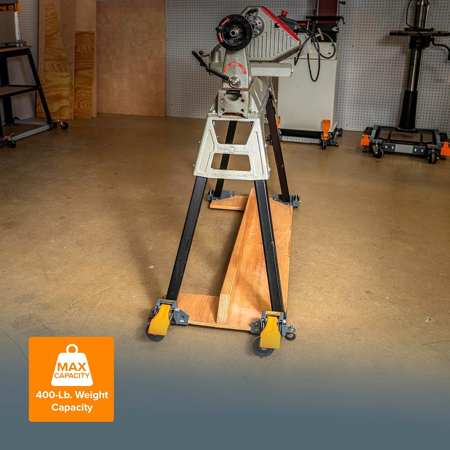 Bora Portamate Mobile Base Kit PM-1100 - Heavy Duty, Universal, Customizable, Adjustable Rolling Set, Dolly Roller Frame and Casters for Moving Equipment, Tools, Machines - 400 lb Capacity - Image 4