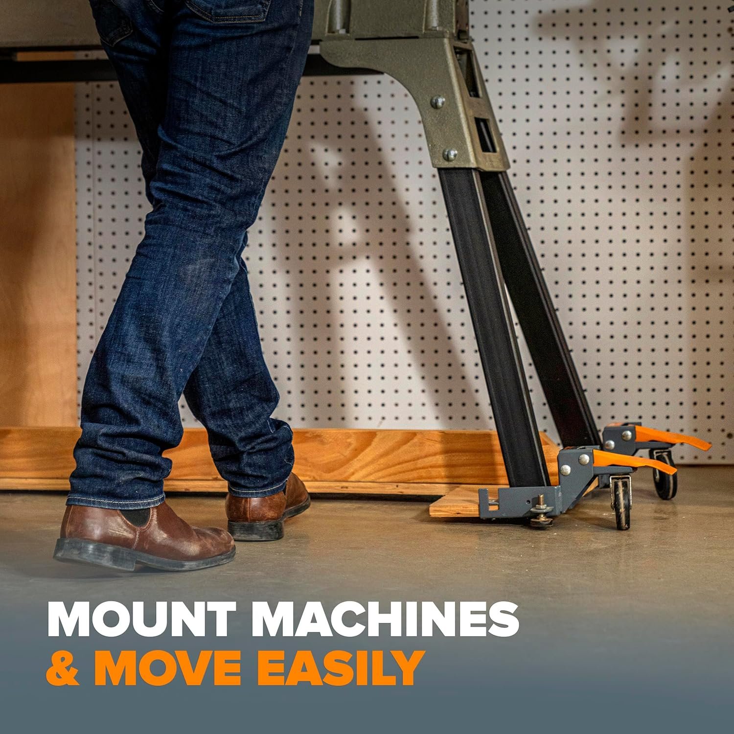 Bora Portamate Mobile Base Kit PM-1100 - Heavy Duty, Universal, Customizable, Adjustable Rolling Set, Dolly Roller Frame and Casters for Moving Equipment, Tools, Machines - 400 lb Capacity - Image 5