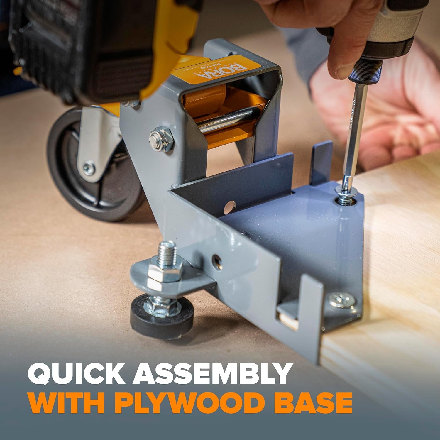 Bora Portamate Mobile Base Kit PM-1100 - Heavy Duty, Universal, Customizable, Adjustable Rolling Set, Dolly Roller Frame and Casters for Moving Equipment, Tools, Machines - 400 lb Capacity - Image 9