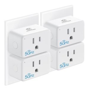 EIGHTREE 5GHz Smart Plug,Smart Outlet Works with Alexa & Google Home,4 Pack
