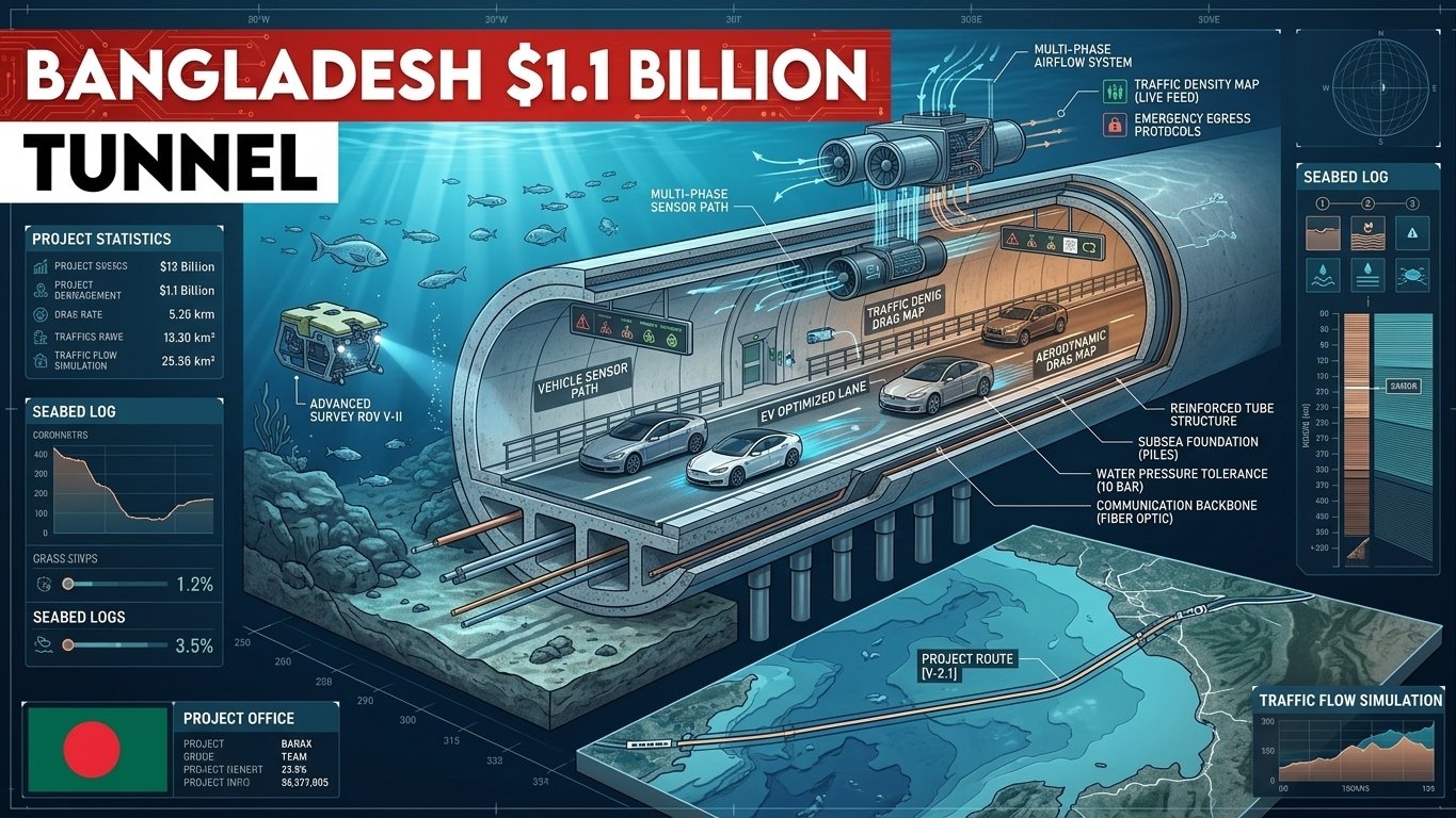 The $1.1 Billion Engineering Marvel: Inside South Asia’s First Underwater Tunnel The $1.1 Billion Engineering Marvel: Inside South Asia’s First Underwater Tunnel